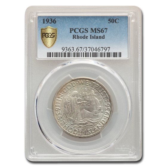 1936 Rhode Island Half Dollar MS-67 PCGS 1936 Rhode Island Half Dollar MS-67 PCGS
